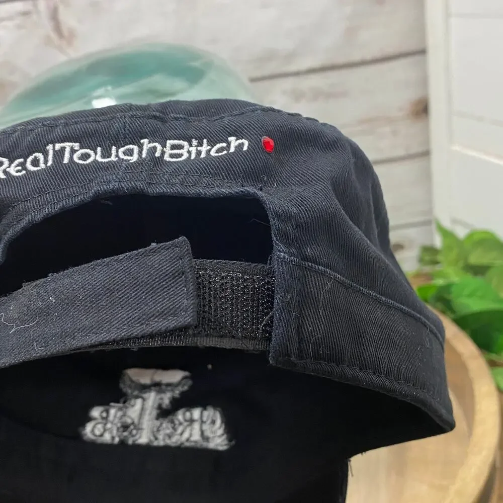 RTB Real Tough Babe Black Baseball Cap Hat Biker Babe Motorcycle H001
